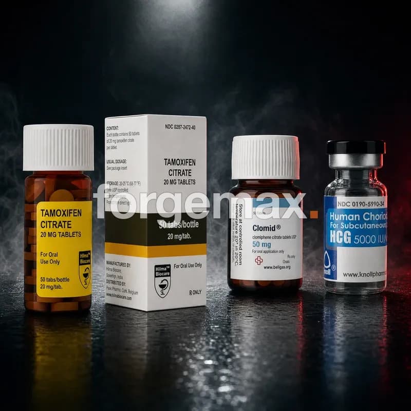PCT Complete Protocol Stack – Tamoxifen 20mg + Clomiphene 50mg + HCG 5000 IU